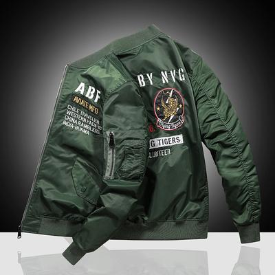 Мужская куртка Осенняя куртка-бомбер ВВС Мужская вышивка Бейсбольная форма Повседневная куртка