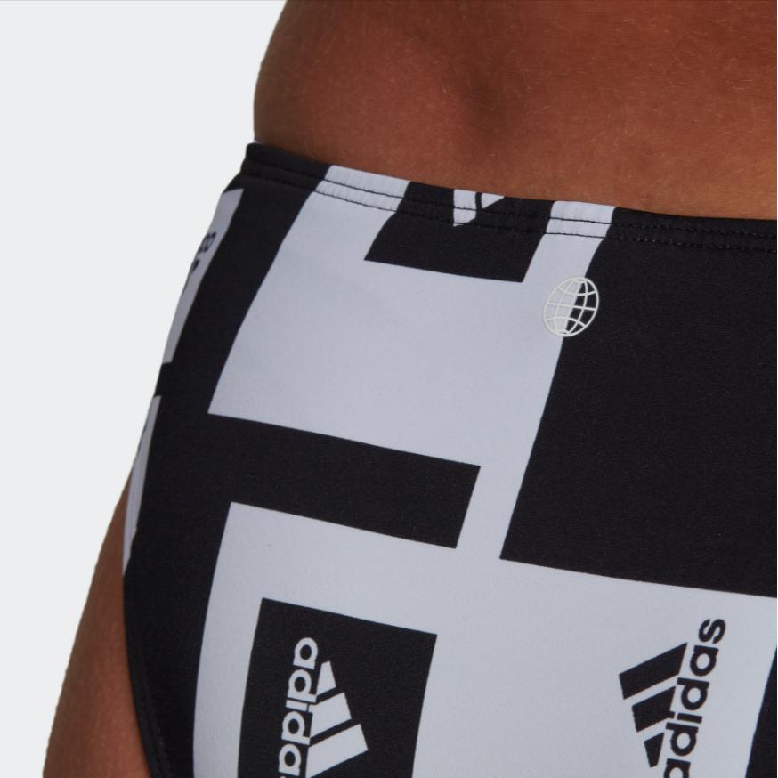 Adidas Logo Graphic Bikini Color Block Design Casual Sports Tankini Women Swimwear White Black H62031
