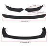 Quality Auto Parts Universal Front Bumper Splitter Lip Spoiler Diffuser Body Kit Black Winglets Side Skirt Extension Protector