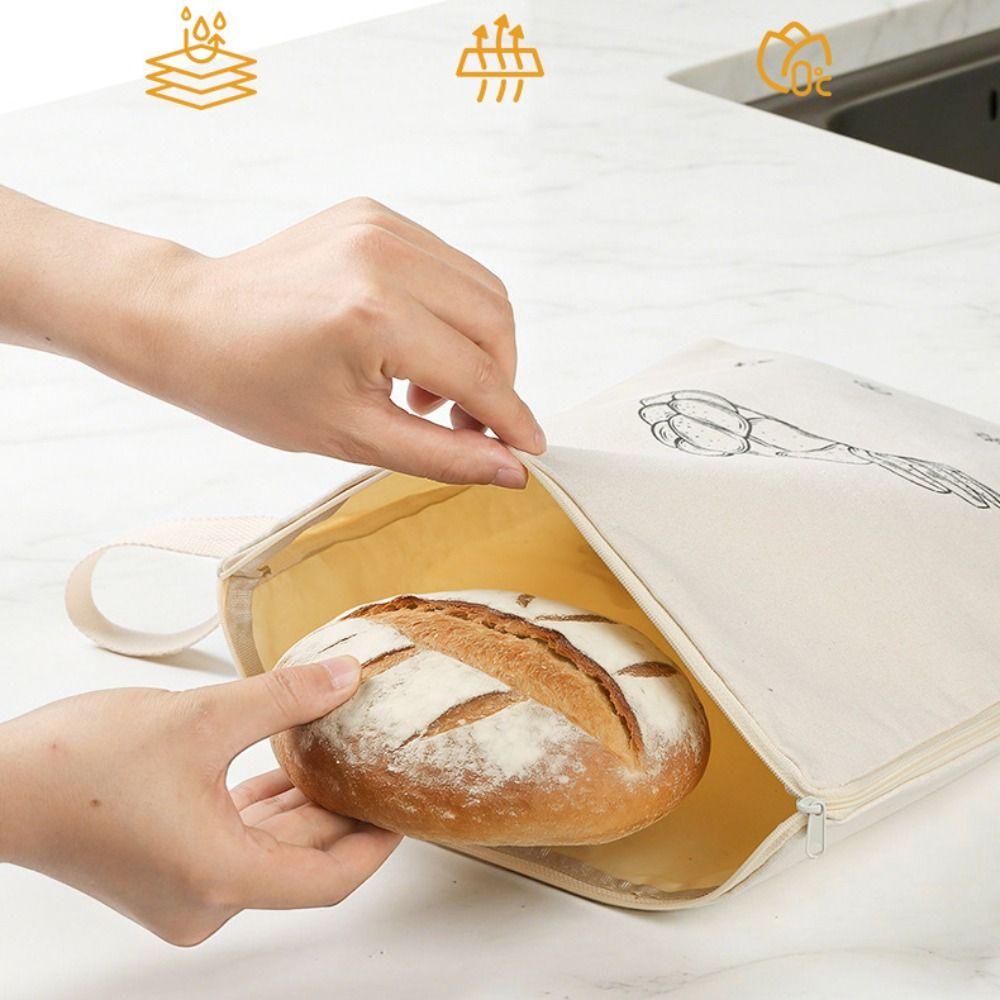 Reusable Fresh-Keeping Bread Bags Double-layered Bread Storage Bags New Sourdough Bag  Kitchen Use