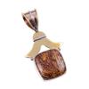 Подарочный двухцветный кулон из натурального стерлингового серебра 925 пробы Марьям Джаспер, размер 1,50 дюйма, P4F38