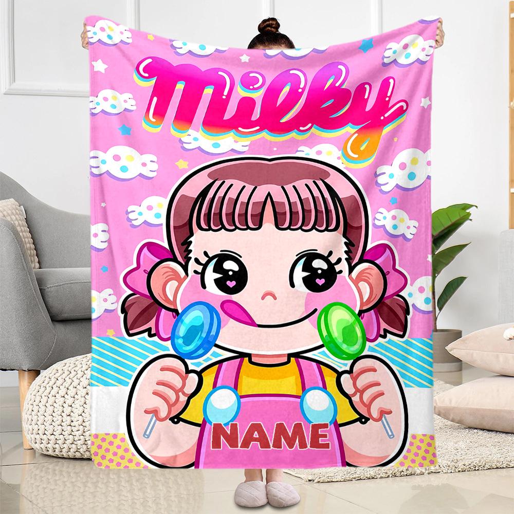 Milky Sweet Treats Blanket Soft & Cozy Great for Seaside Office Bed for All Occasions Digital Print Best Holiday Gift for Friends Family