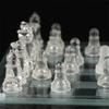 1Set Craft  Glass Chess Set Acrylic Chess Board Anti-Broken Chess Game