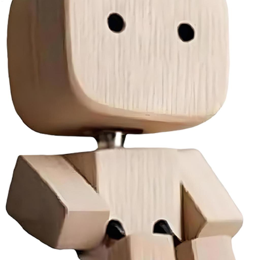 Car Dashboard Shaking Wooden Man Funny Wood Man Auto Decor Cute Shaking Feet Wooden Doll For Car Interior Figure Accessories