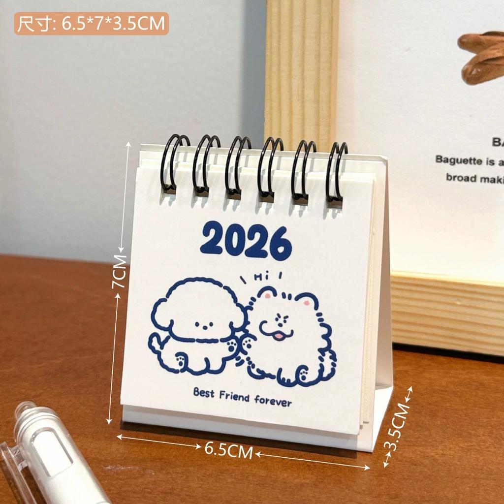 Desk Calendar 2026 2026 Small Ornament Calendar Plan Book Cute Mini Calendar Office Desktop Decoration Festival Gift