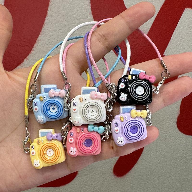 Мультяшный кукольный домик Kawaii Mini Bow Camera Model Подвеска для плюшевых кукол, украшение на шею, аксессуары