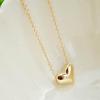 Women's Fashion Jewelry Gold Plated Heart Bib Statement Chain Pendant Necklace MIT