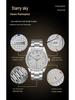 Swiss Automatic Men's Watch: Waterproof, Luminous, Diamond Accents, Steel Band, Quartz Movement.
