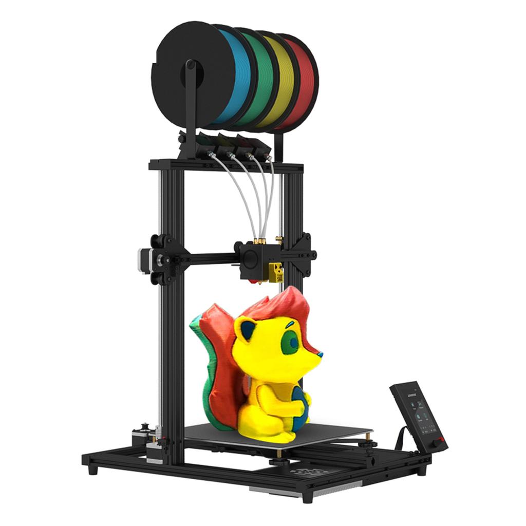 ZONESTAR Z8PM4 PRO FDM 3D принтер 300x300x400 мм область построения 4IN1OUT полностью металлический экструдер смешанный цвет