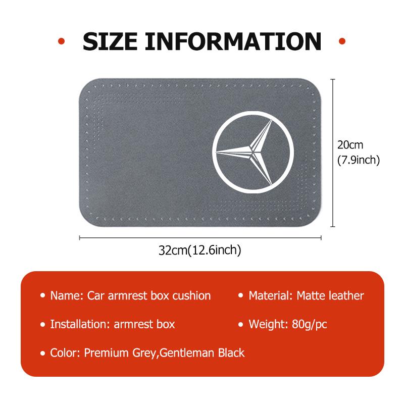 AABIB1 Leather Car Center Console Armrest Box Mat Protection Pad Auto Accessories For Benz Exclusive AMG W124 W203 W204 SPRINTER V