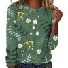 Spring and Autumn Round Neck Flower Pattern 3D Printed Top Fashionable Casual Long Sleeved Women's T-shirts