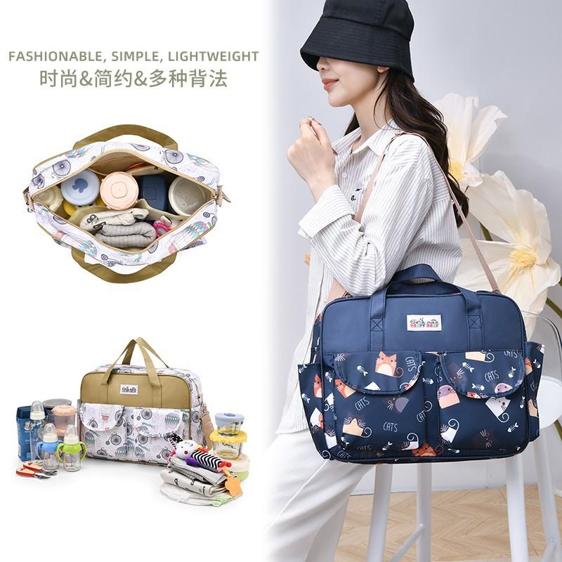 Mommy bag, single-shoulder crossbody, waterproof, multi-functional, for outings with baby, portable maternity bag