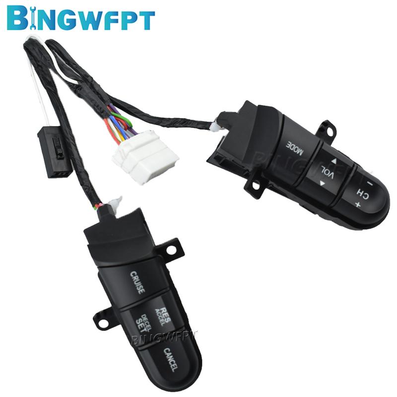 Button + Wire 36770-SNA-A12 For Honda 08-13 Fit 09-14 City 06-11 Civic Multifunction Steering Wheel Button Switch