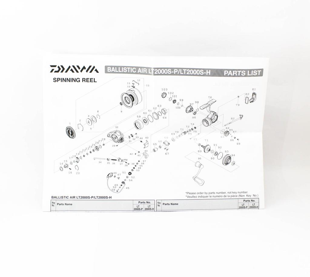 Daiwa Reel Spinning 2025 Ballistic Air LT2000S-P (5259)