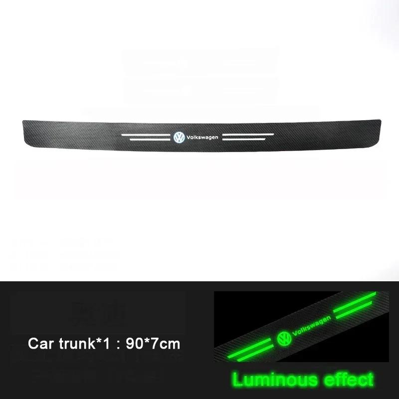 New New Luminous Car Door Sill Trim Stickers Protective Strip Film Decal for Volkswagen Polo Golf Touran Beetle Jetta Tiguan