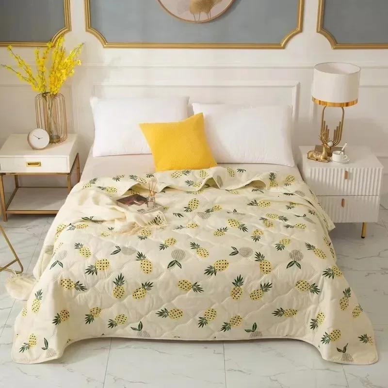 1PC 100X150cm Cute  Printed Spring Summer Comforter Adults Children Soft Breathable Quilting Quilt Single Bed Blanket Quilts