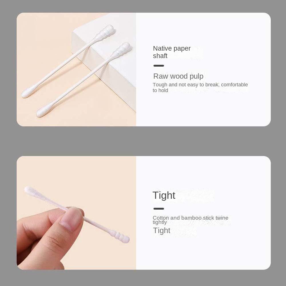 Ватная палочка с двойной головкой, ватные тампоны, средство для чистки ушей, ватная палочка для макияжа, портативный бытовой прибор