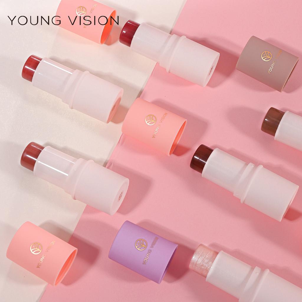 YOUNG VISION Single Blush Highlight Stick Multi-Functional Lazy Stick Solid Lipstick Rouge