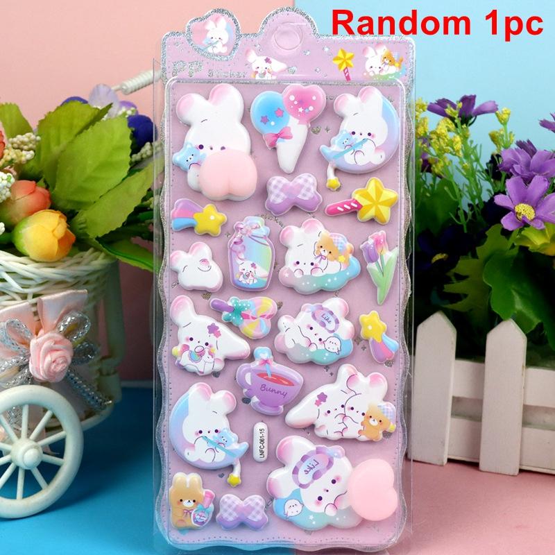 3D Bubble Cartoon Stickers Soft Pinch Pippi Sticker Decompression Diy Phone Case Scrapbook Notebook Cover Decorative Stickers
