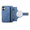 For iPhone 17 Magnetic Leather Case with Detachable RFID Blocking Zipper Wallet Cover