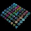 Dice Number 7-Die Carved Pattern Dice Set Two-tone Dice Set Iridescent Glitter Polyhedral Dice