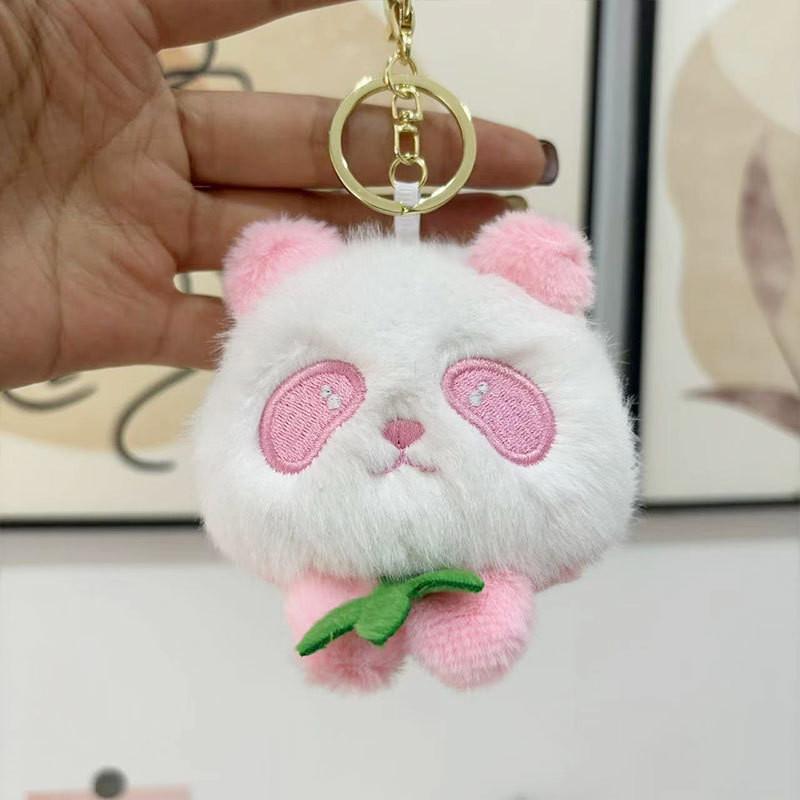 Cute Panda Plush Toy Four Inch Doll Machine Toy Wedding Favors Keychain For Children