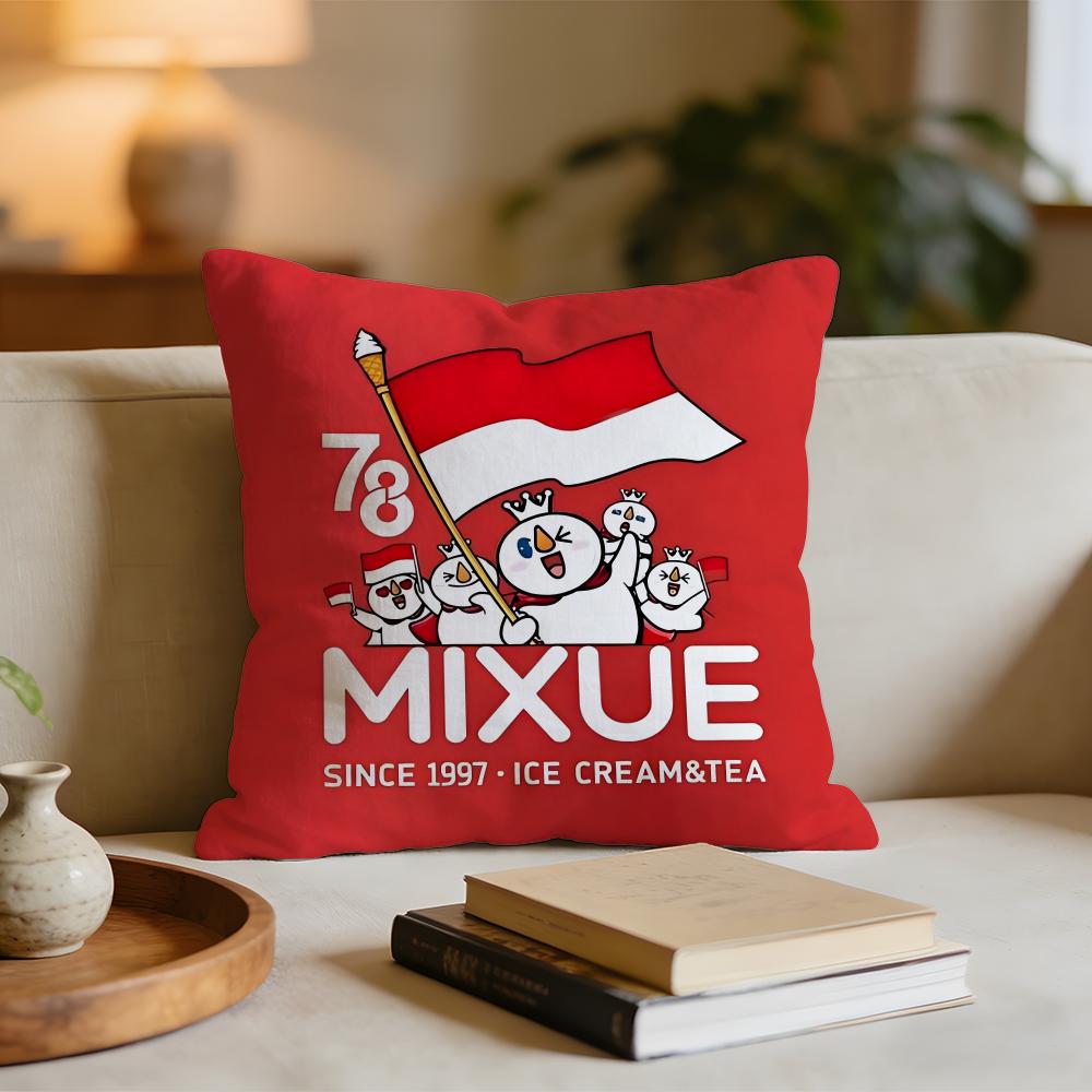 MIXUE Подушка-чехол для мороженого и чая Короткий плюшевый наволочка для кровати дивана автомобиля стирающаяся