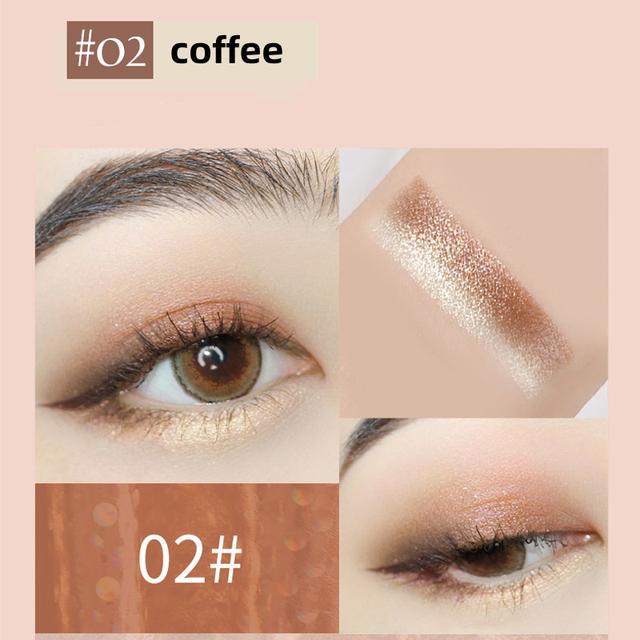 Двойные цветные блестящие тени для век, матовые тени для век, водостойкая двухцветная мерцающая косметика, инструмент для макияжа