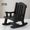 Миниатюрное кресло-качалка 1:12/1:16 масштабных декоративных моделей из дерева, миниатюрный стул, фигурка, кукольный домик, дизайн интерьера, аксессуары