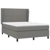 3127878 vidaXL Divan Bed with Mattress Dark Grey 140x190cm Fabric