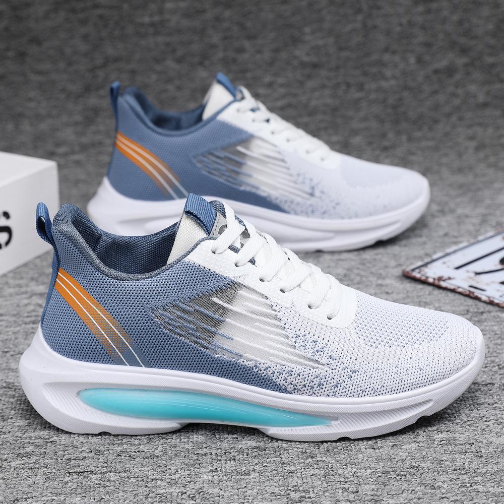 Мужская обувь весна и осень новые мужские летающие тканые дышащие повседневные спортивные трендовые универсальные студенческие беговые