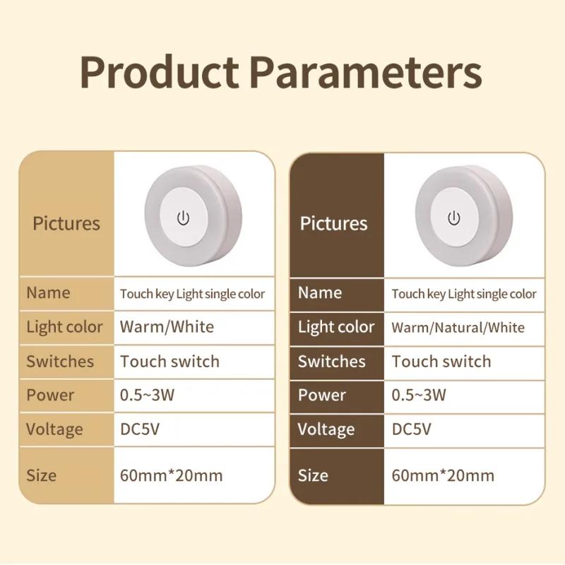 Светодиодный настенный светильник Портативный USB Перезаряжаемый Ночник для Гостиной Спальни Освещение Лампы Прикроватная лампа Сенсорный светильник Домашний декор