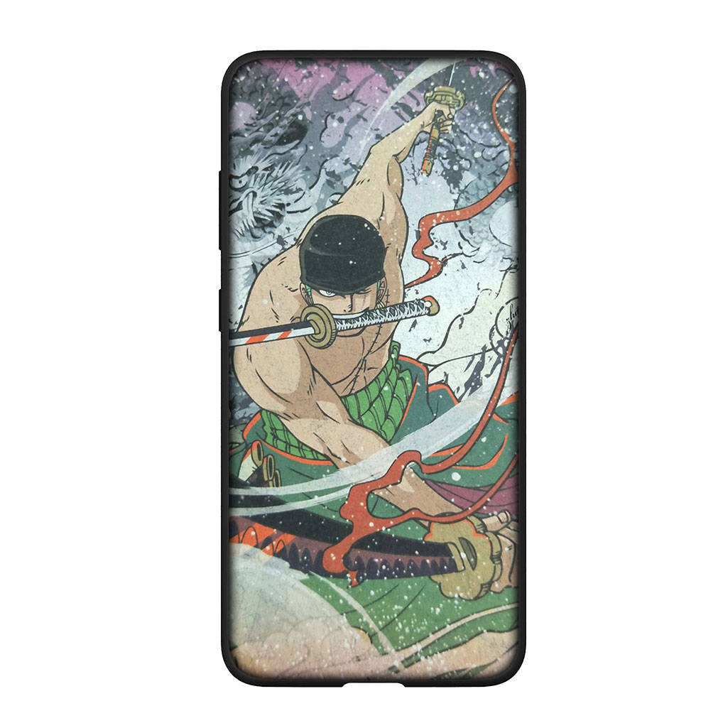 For Samsung Galaxy S24 S23 iPhone 16 15 14 Xiaomi Redmi Note 13 12 11 8Plus 9 Pro Max X XR Phone Case Lovely Roronoa Zoro One Piece Luffy OPPO Huawei