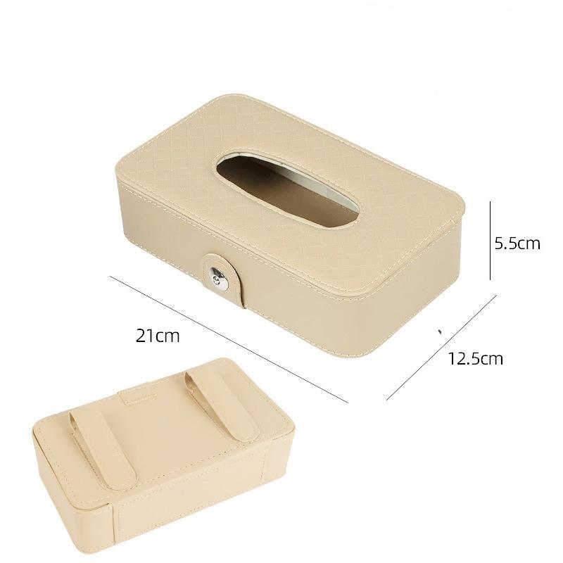 Car Tissue Bag, Leather Sunshade Car Backrest Paper Box, Car Tissue Box