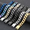 Браслет-цепочка из кубинских звеньев из нержавеющей стали для мужчин, 7 разных цветов, мужские браслеты, ювелирные изделия, аксессуары, подарки, ширина браслета 15 мм