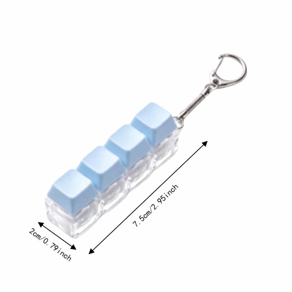 Bag Charms Keyboard Fidget Keychain 4 Keys Button Fidget Clicker Toy Keycap Keychain  Gifts