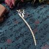 Retro Ethnic Style Miao Silver Hairpin Antique Bookmark Female Flower Hairpin Simple Classical Versatile Disc Hair Hairpin Hair Accessories