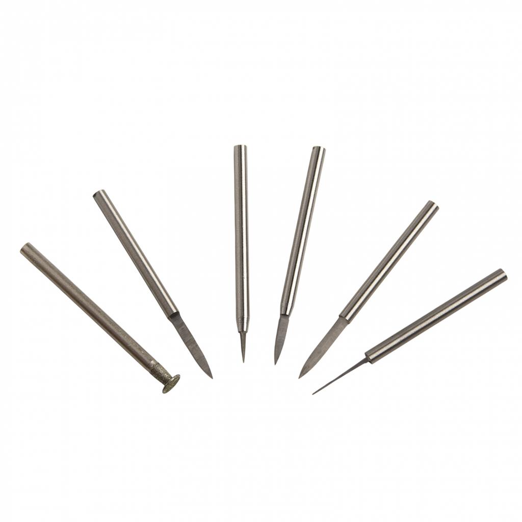 Полный набор из 6 штук сверл для резьбы по дереву, совместимый с роторным инструментом