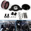 Air Cleaner Intake Filter System Kit For XL883 XL1200 2004‑2015 Black