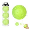 Silent Pickleball Balls 3X Silent Pickleballs for Practice 74mm Quite Warm Up Pickleball Drills Soft Hollow Pickle Ball for home