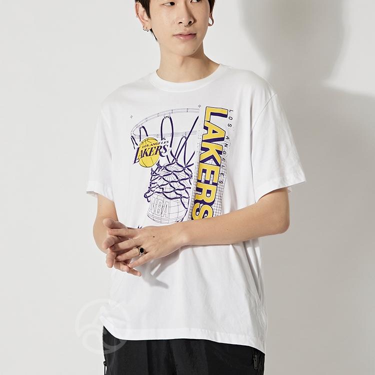 Nike NBA T Shirts Men's White Crew Neck Moderate Straight Fit CV6111-100