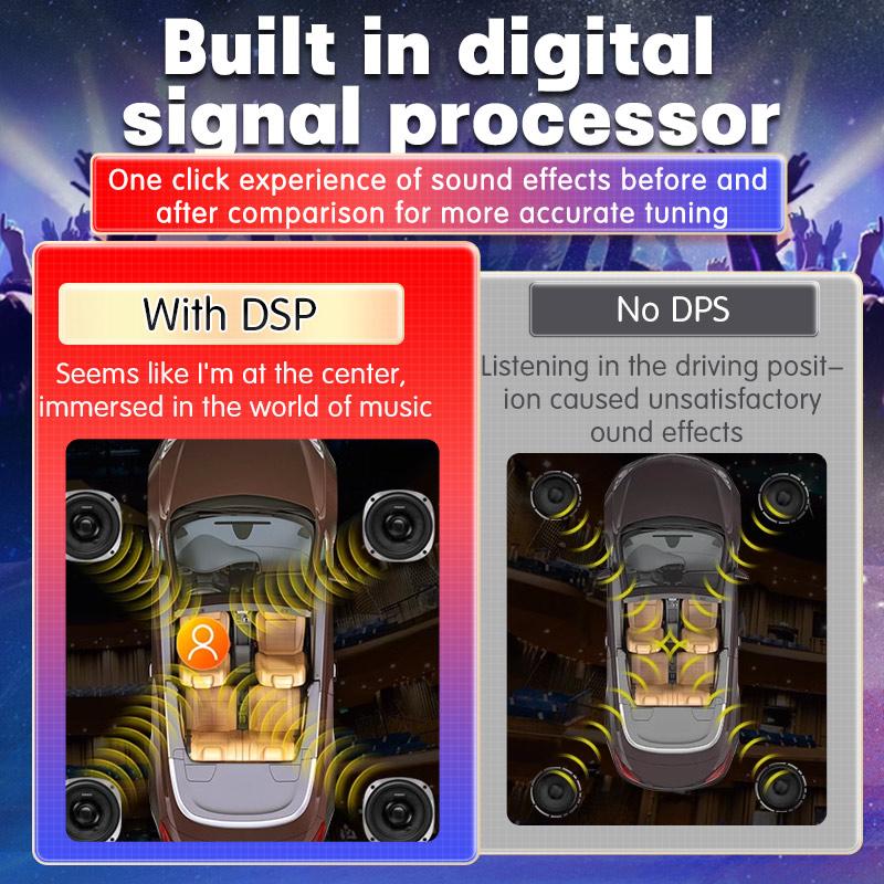Android Navigation 4*50 Вт автомобильный радиоприемник DSP усилитель модифицированные колонки без потерь Android универсальный проводной автомобильный звук обновление процессор аудиосигнала