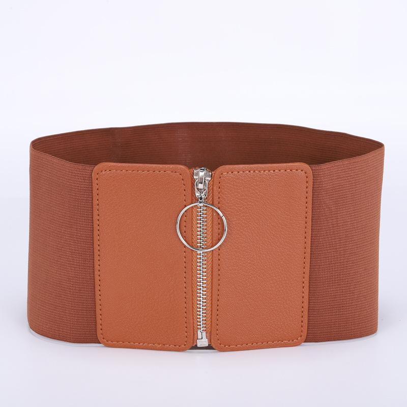 Эластичный пояс женский на молнии пояс для юбки талия приталенный эластичный широкий пояс-кушак