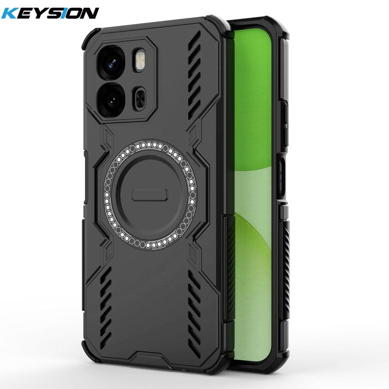 KEYSION Полый корпус с теплоотводом для OPPO A6x 5G A6 A6t Pro A6s 5G Мягкий силикон+ПК Магнитное охлаждение Ударопрочный чехол для телефона