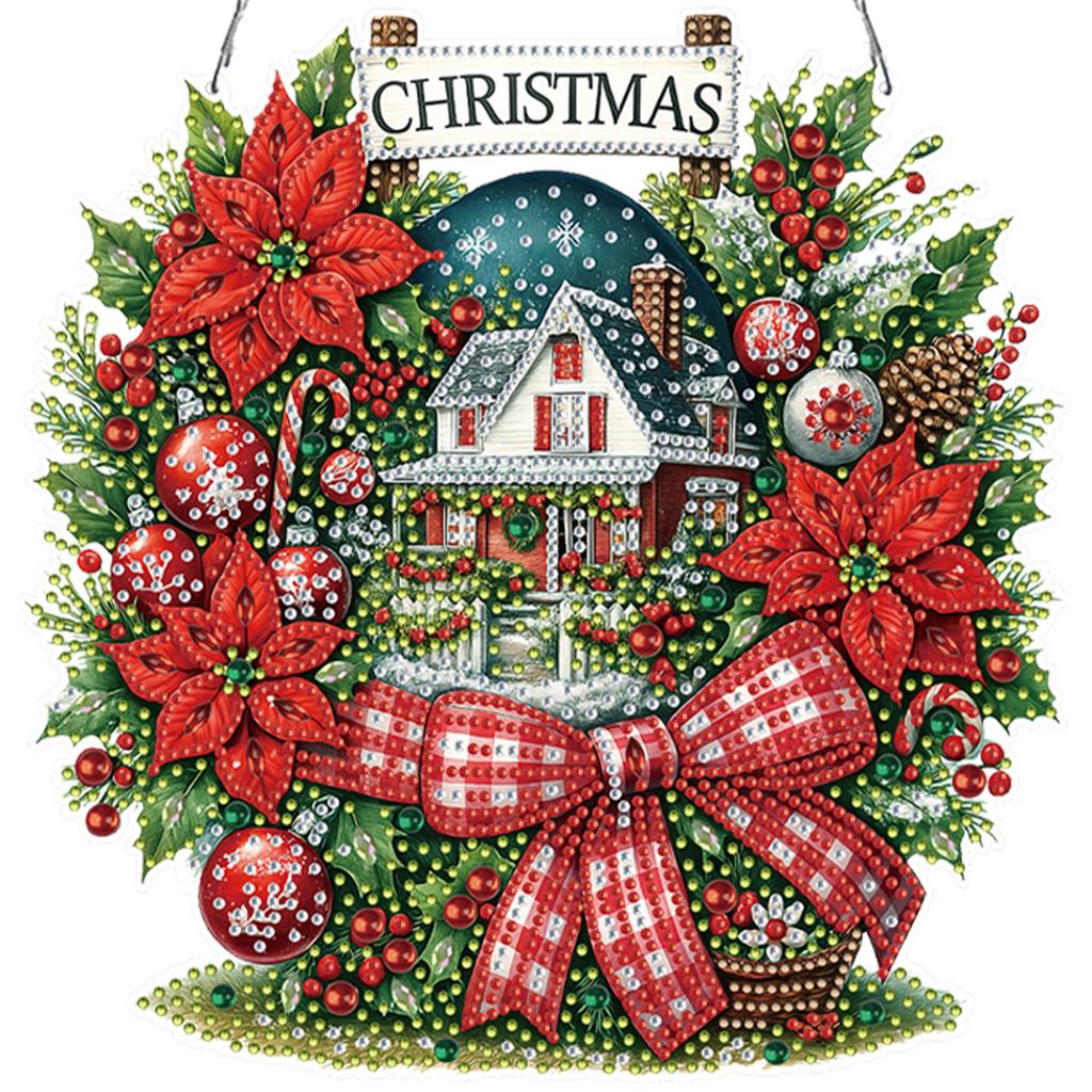 Holiday DIY 2D Flat Acrylic Special Shaped Hanging Diamond Art Kits Double Sided Rhinestone Diamond Art Window Pendants