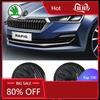 Car Sticker 2025 New 8/9/10cm Carbon Fiber Badge Car Front Hood Emblem Tail Trunk Logo Sticker For Skoda Octavia Karoq Skoda S V