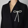 Sparkly Crystal Diamond Bow Brooch Anti Glare Tassel Sparkling Diamond Brooch  Blazer Accessory