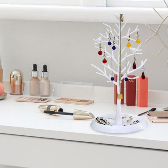 Jewelry Stand Organizer Tree Shape Design Tangle-Free Detachable Stable Base Earring Hanger Necklace Holder
