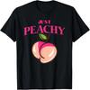 Классная летняя фруктовая ретро футболка с графикой Just Peachy & keep it Peachy