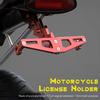 Universal Motorcycle Rear License Plate Mount Holder Frame CNC Aluminum Alloy Colorful Motorbike Scooter Number Plate Holder